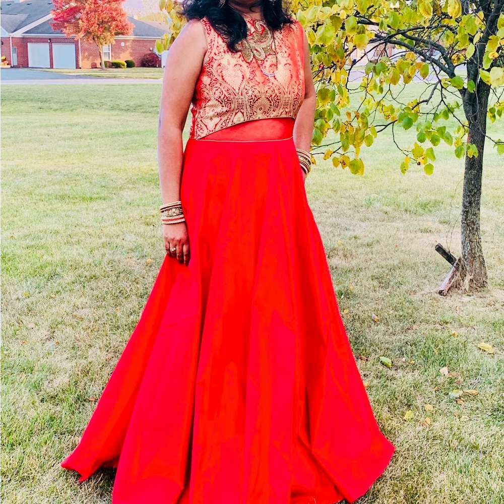 Red formal long formal prom / wedding/ bridesmaid gown